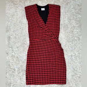 LINI red herringbone mini dress NWOT